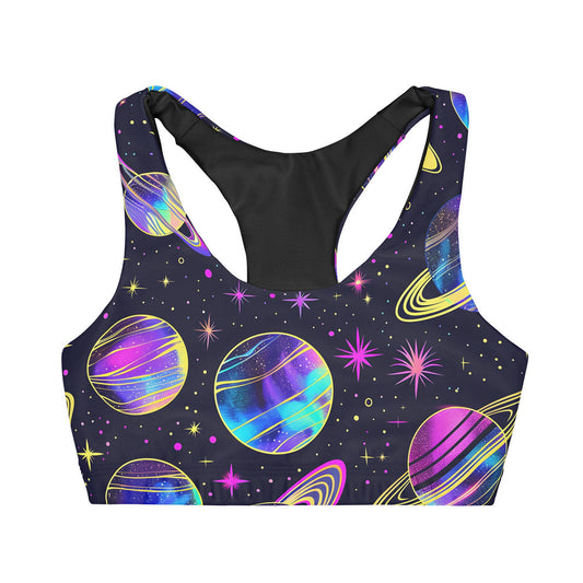 Neon Space Girls' Double Lined Seamless Sports Bra